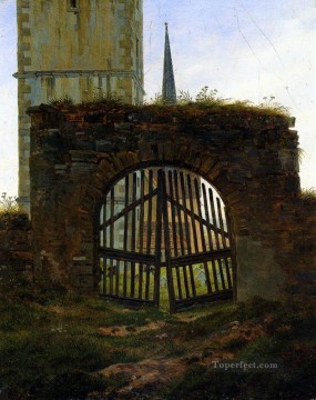 墓地の門 ロマンチックなカスパール・ダーヴィッド・フリードリヒ Oil Paintings